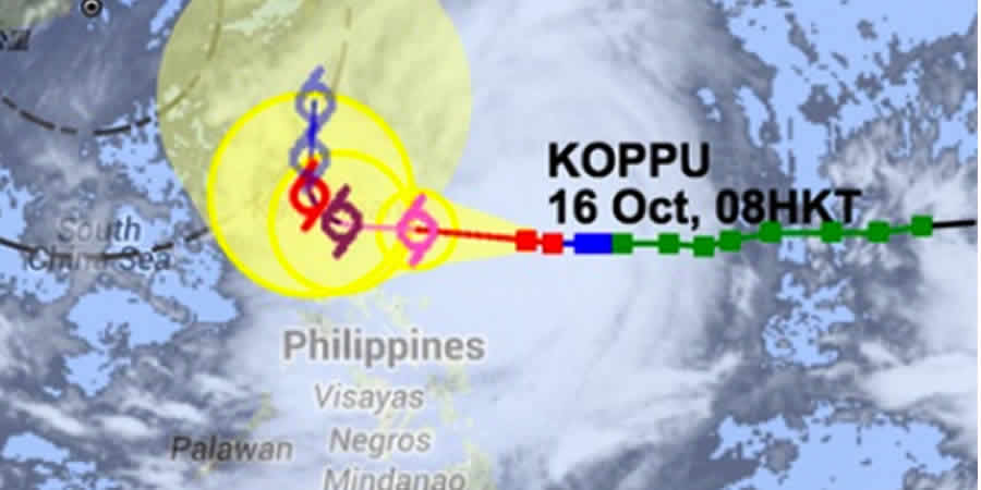 Filipinas en alerta máxima ante llegada de tifón Koppu