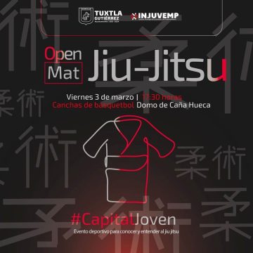 Tuxtla sede del 1er Open Mat de Jiu Jitsu: INJUVEMP